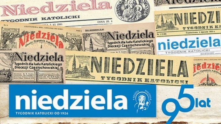LIST ARCYBISKUPA METROPOLITY CZĘSTOCHOWSKIEGO Z OKAZJI 95. ROCZNICY  POWSTANIA TYGODNIKA KATOLICKIEGO „NIEDZIELA”